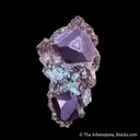 Cuprite on Calcite with Rosasite - image 1