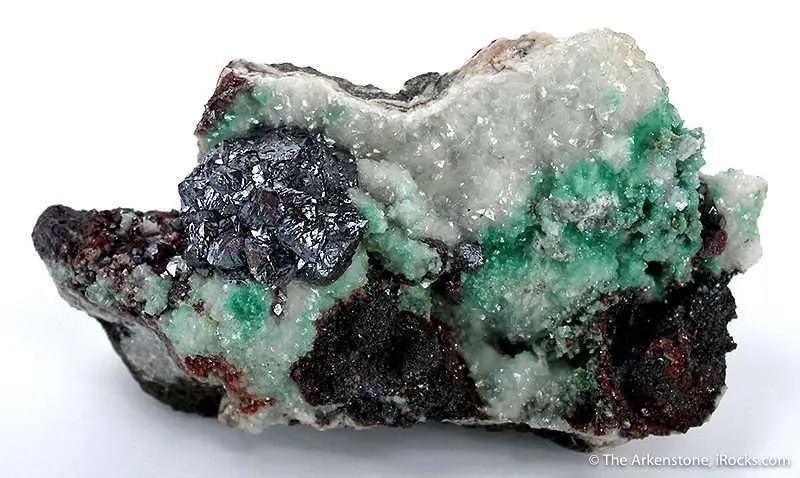 Cuprite on Dolomite With Malachite - image 1