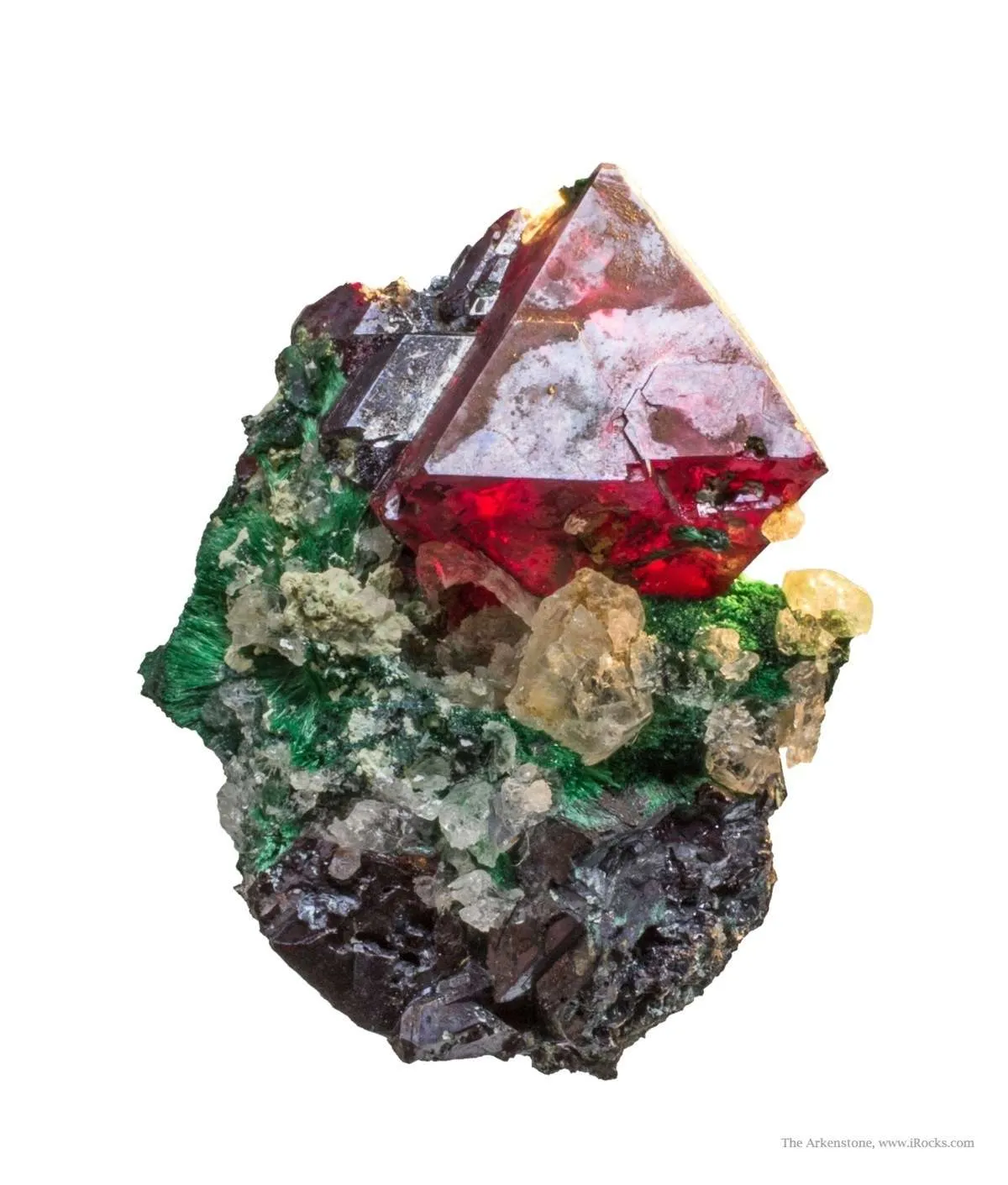 Cuprite on Malachite - image 1