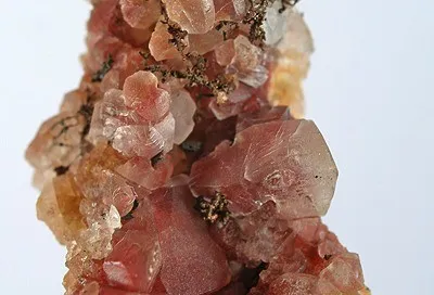 Cuprite (Var: Chalcotrichite), Calcite, Copper - image 2