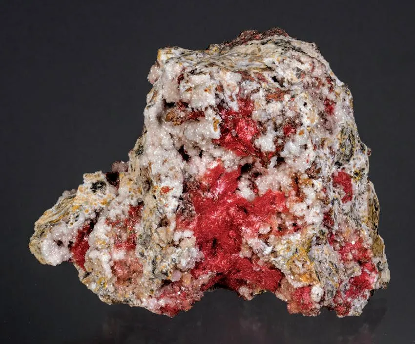 Cuprite (var. Chalcotrichite), Calcite, Dolomite, Cerussite image