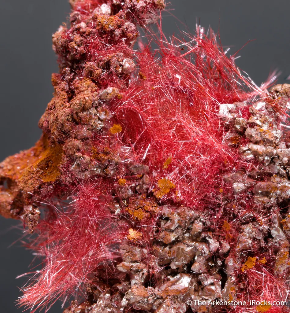 Cuprite var. Chalcotrichite on Copper - image 4