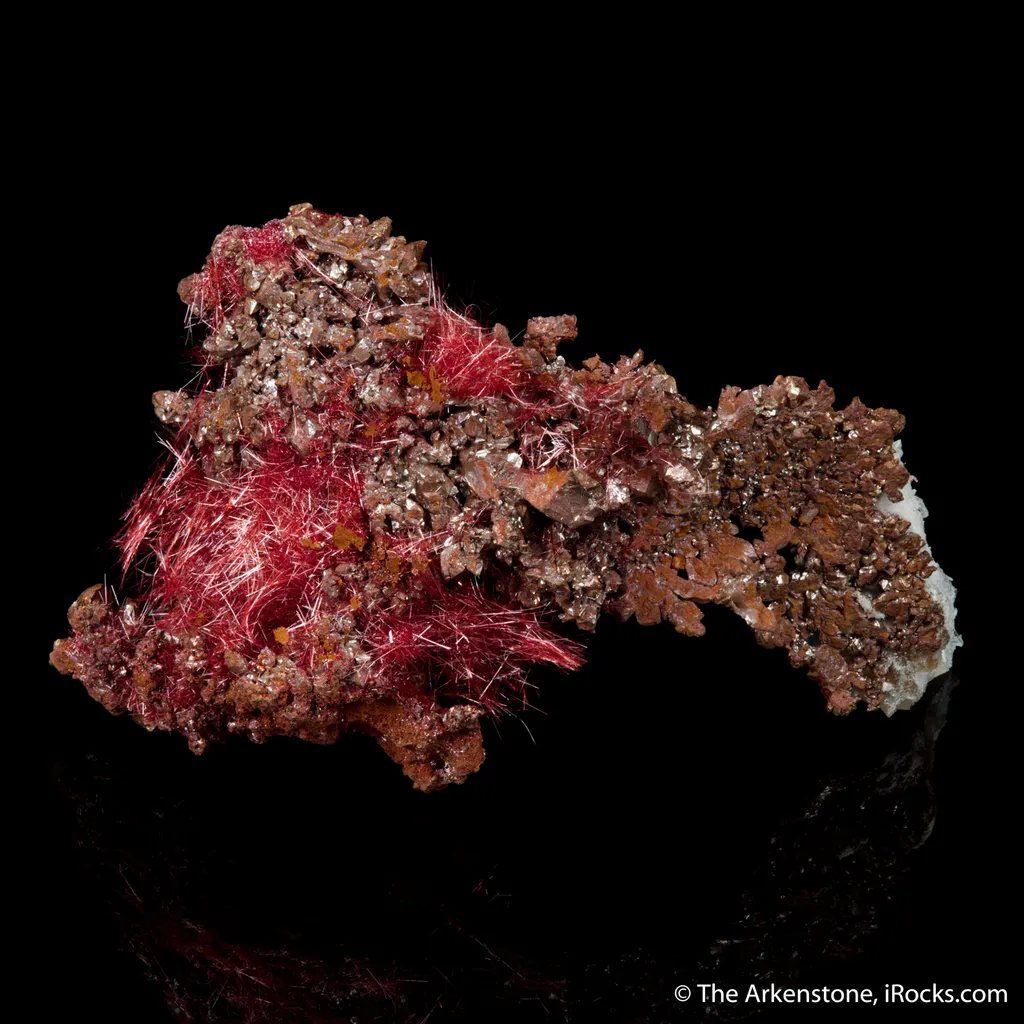 Cuprite var. Chalcotrichite on Copper - image 3