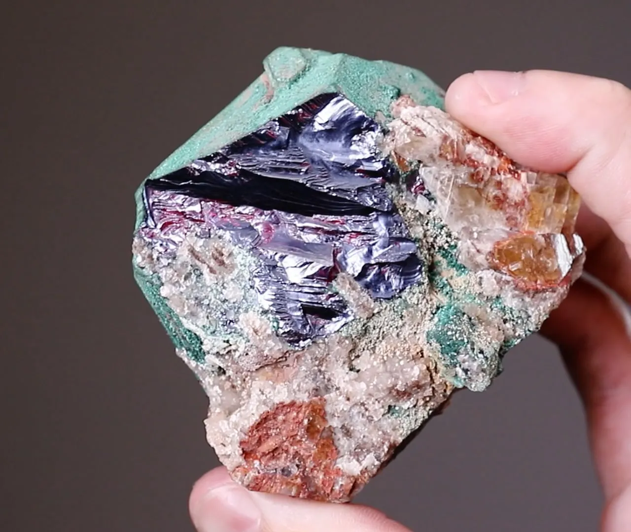 Cuprite with Calcite - image 2