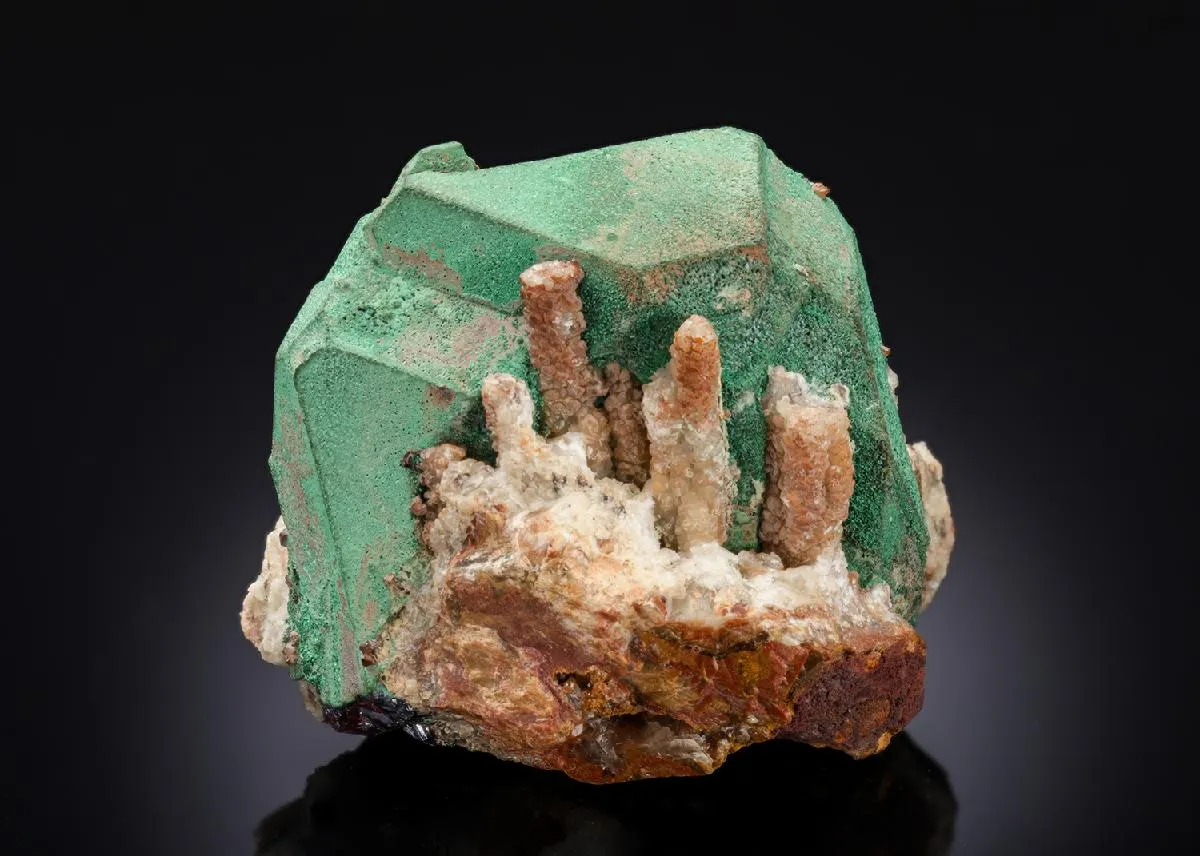 Cuprite with Calcite - image 1