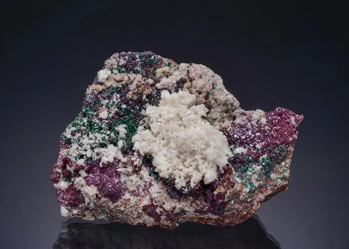 Cuprite with Dolomite and Malachite - image 1