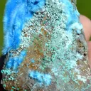 Cyanotrichite - 117 grams - Qinglong Mine, Dachang Sb ore field, Qianxinan, Guizhou, China - image 6