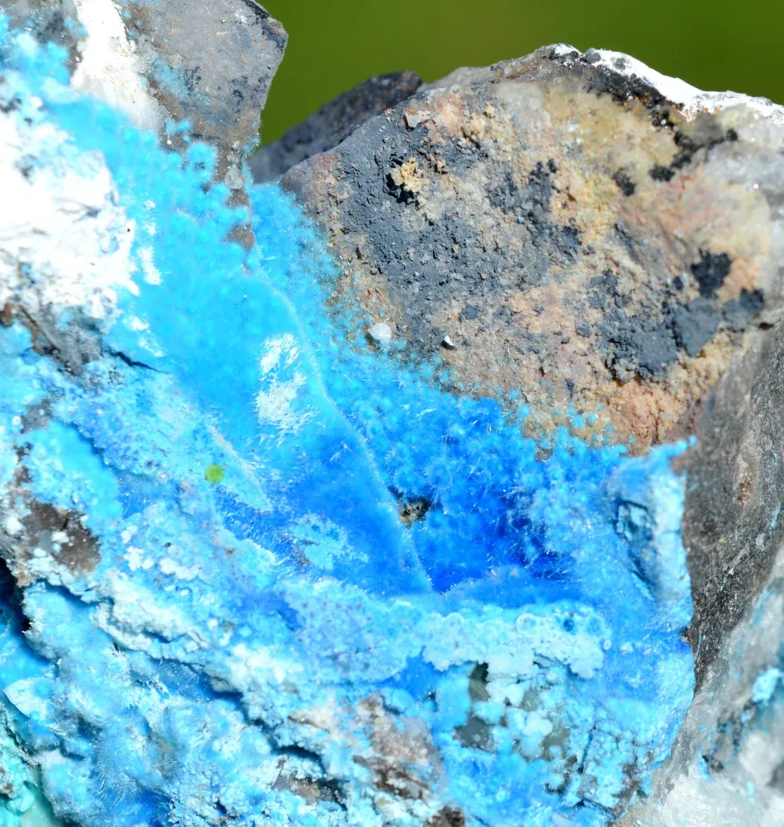 Cyanotrichite - 225 grams - Qinglong Mine, Dachang Sb ore field, Qinglong County, Guizhou, China - image 3