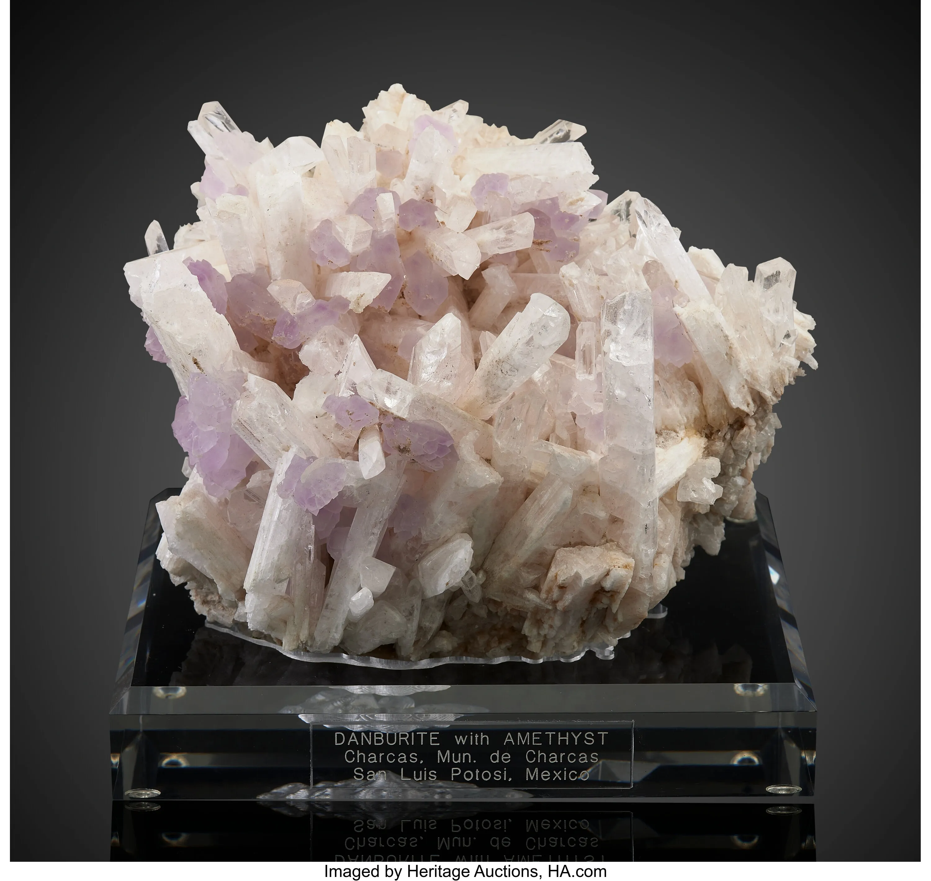 Danburite with Amethyst - image 1