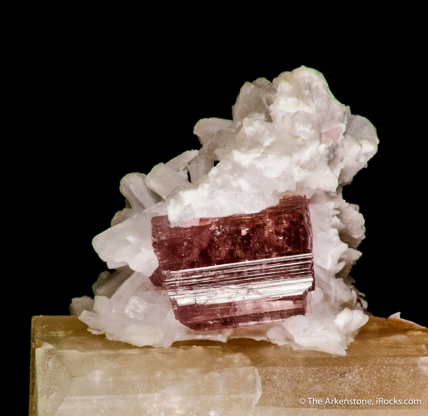 Danburite with Tourmaline and Stilbite - image 5