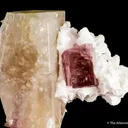 Danburite with Tourmaline and Stilbite - image 4