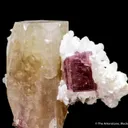 Danburite with Tourmaline and Stilbite - image 6