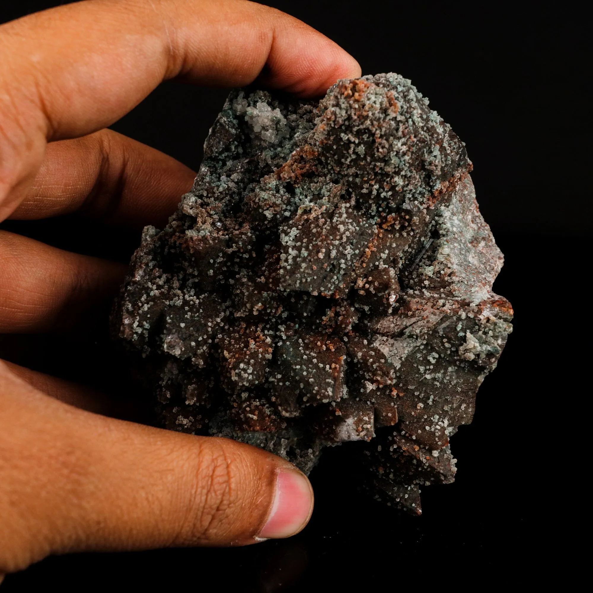 Dark Chocolate Marshy Apophyllite Natural Mineral Specimen - image 4