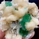 Dark Deep Green Apophyllite with Stilbite Crystal Cluster | Jalgaon India Natural Mineral Specimen DK147 - image 4