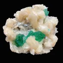 Dark Deep Green Apophyllite with Stilbite Crystal Cluster | Jalgaon India Natural Mineral Specimen DK147 - image 1