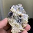 Dark Gray Fluorite with Calcite Specimen - image 3