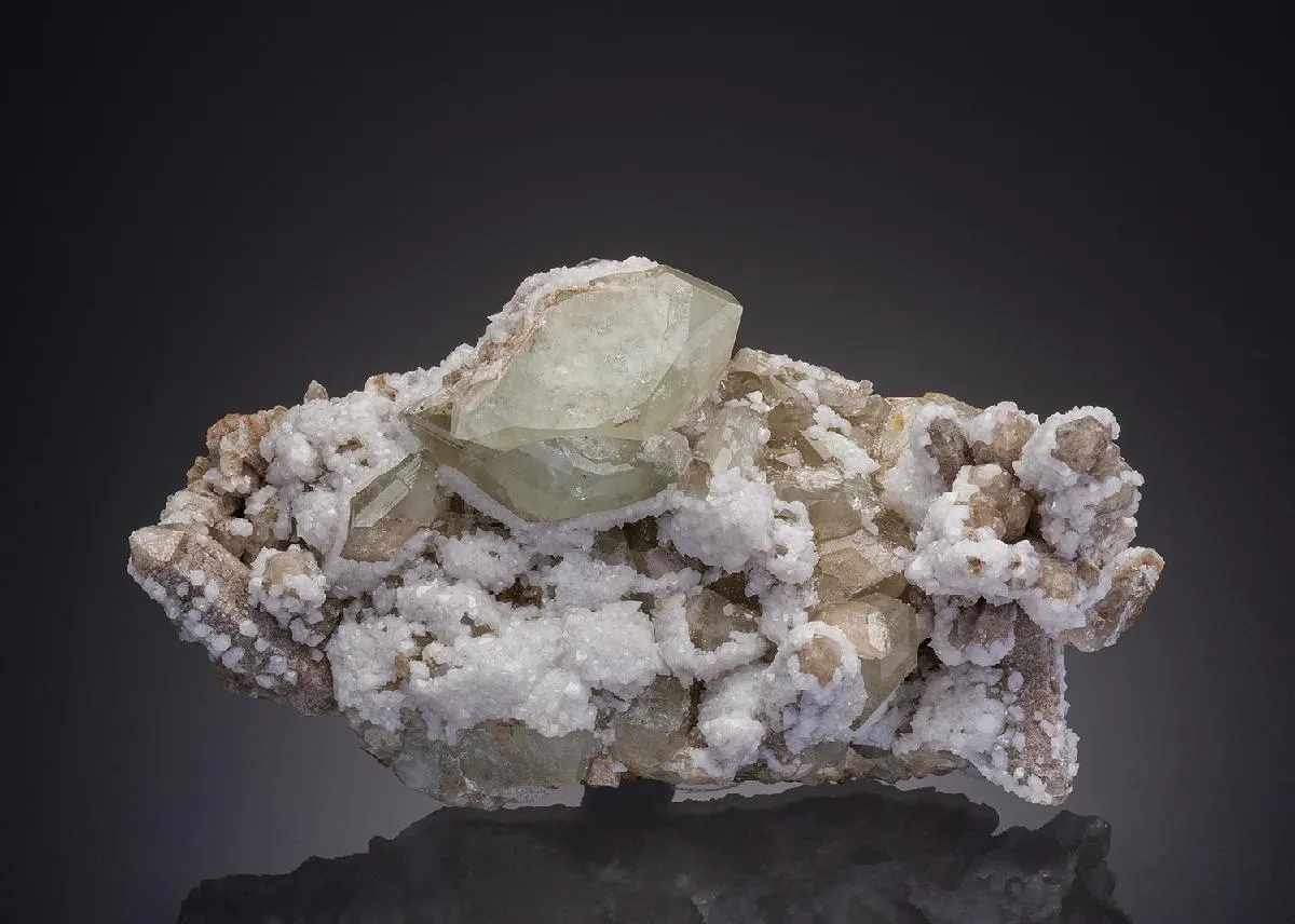 Datolite on Quartz - image 1