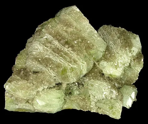 Datolite, Quartz (Var: Smoky Quartz) image