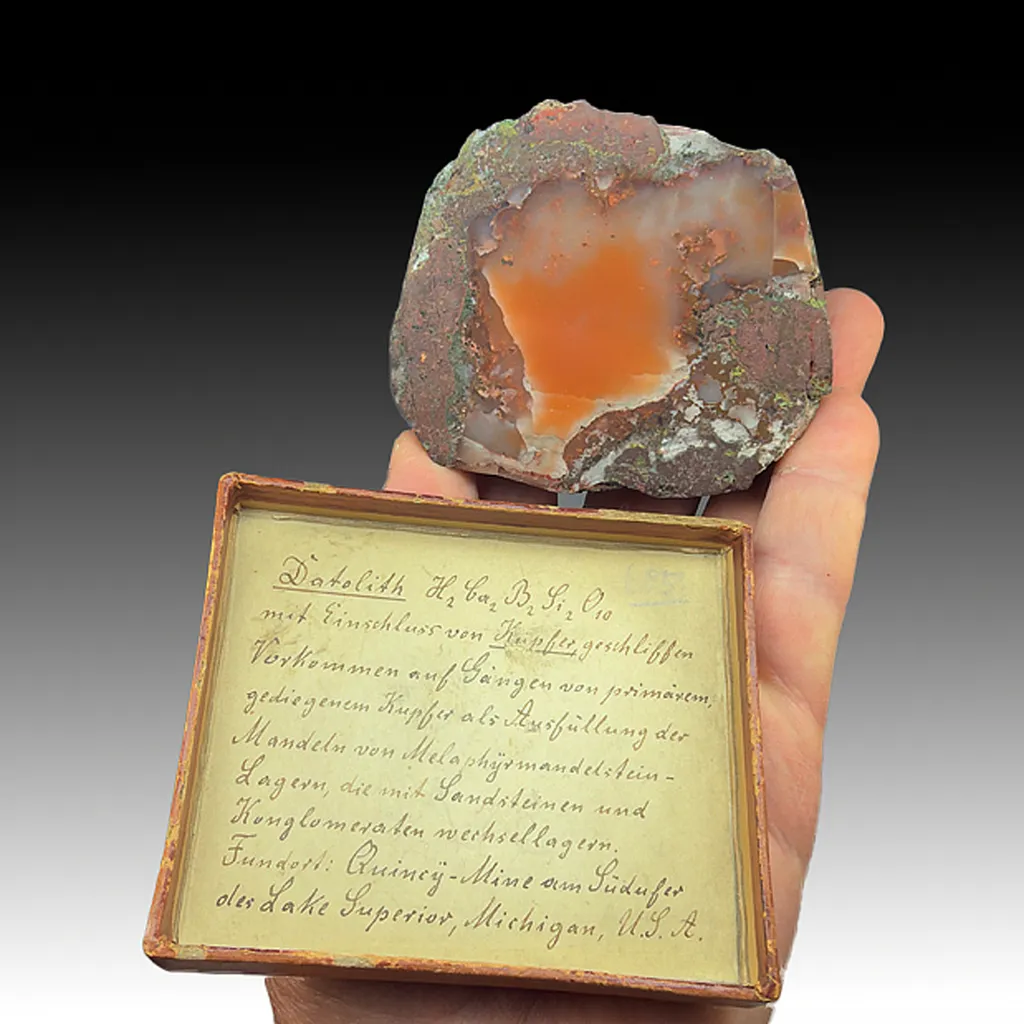 Datolite with Copper