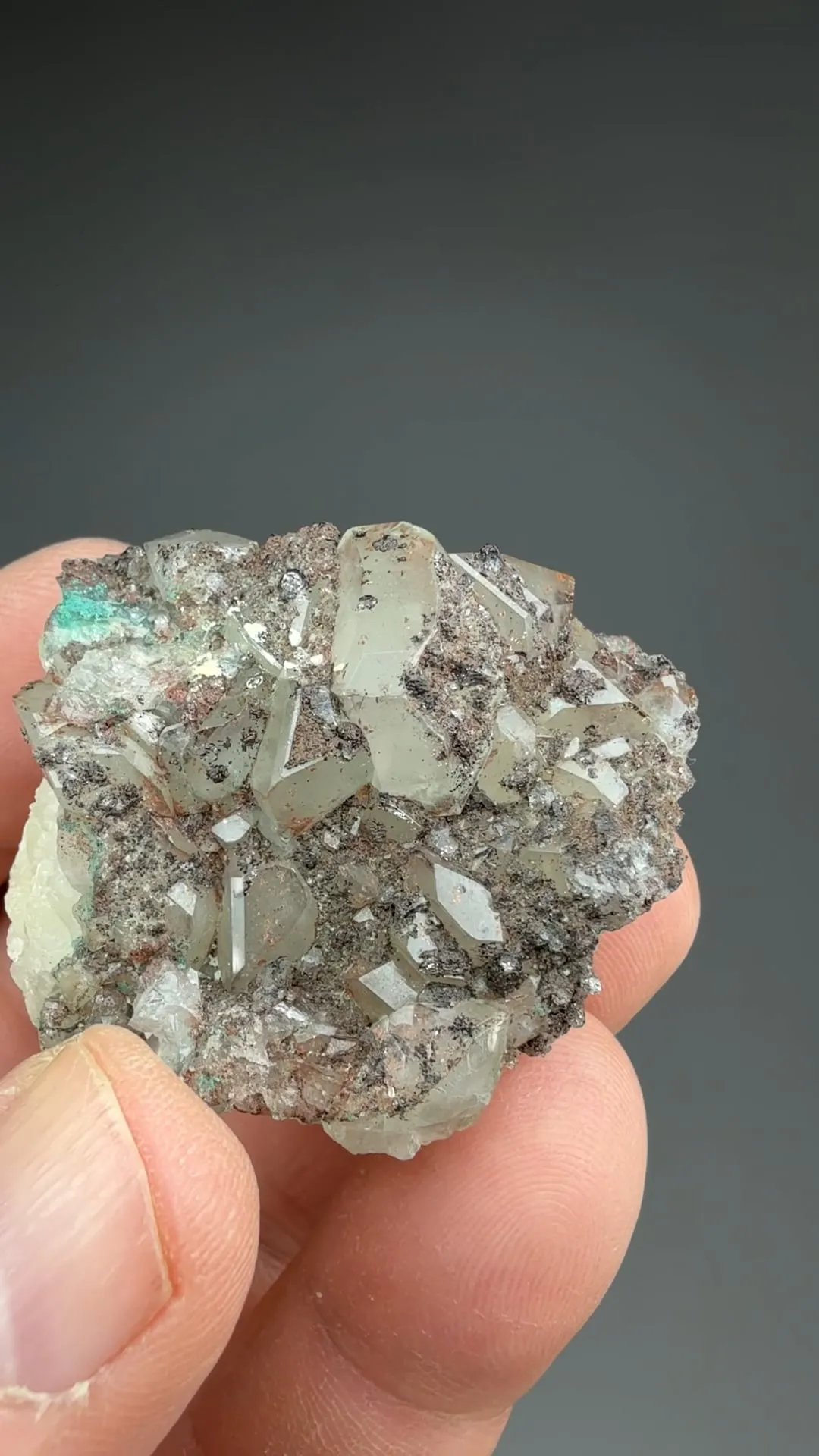 Datolite with Copper, Hisingerite - image 2