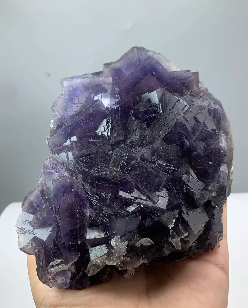 Deep Blue Phantom Fluorite Specimen from Pakistan , Collection Grade - image 6