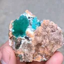 Deep Green Apophyllite Flower with Heulendite. - image 3