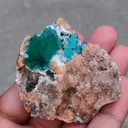 Deep Green Apophyllite Flower with Heulendite. - image 6