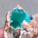 Deep Green Apophyllite Flower with Heulendite. - image 4