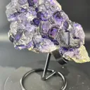 Deep Purple Cross‑Window Phantom Fluorite Cluster, Yindu Mine, Inner Mongolia, China - image 3