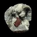 Deep Red Heulandite & Stilbite in Sparkling Chalcedony Geode – Indian Zeolite Mineral from Jalgaon - image 7