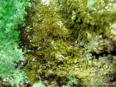 Demesmaekerite With Guilleminite on Selenium-Rich Digenite image