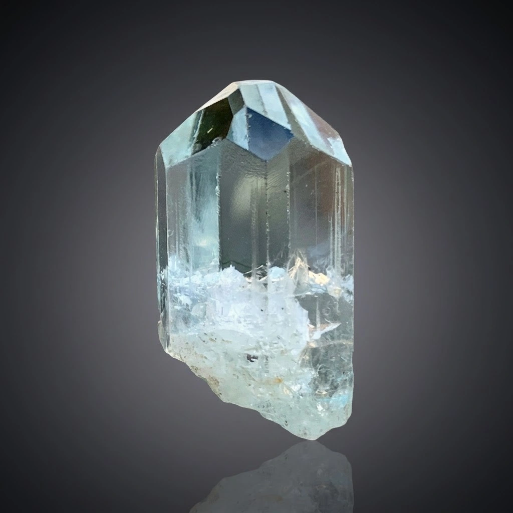 Diamond Cut Blue Transparent Aquamarine Crystal from Pakistan image
