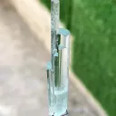 Diamond Cut Sky Blue Transparent Aquamarine with Helux DNA from Paistan - image 2