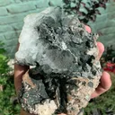 Diamond Quartz and Skeletal Etched Quartz Crystal on Matrix with Chloride Specimen from Pakistan , Collection Grade - image 3