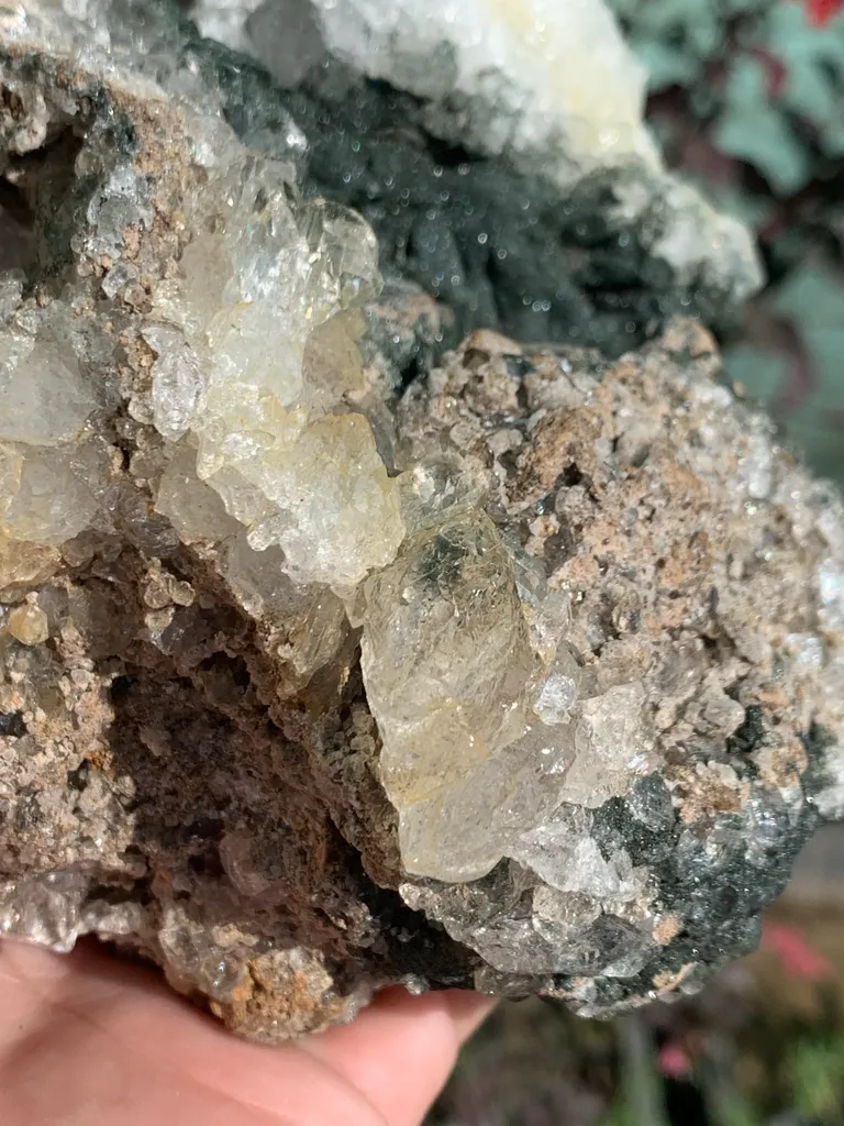 Diamond Quartz and Skeletal Etched Quartz Crystal on Matrix with Chloride Specimen from Pakistan , Collection Grade - image 4