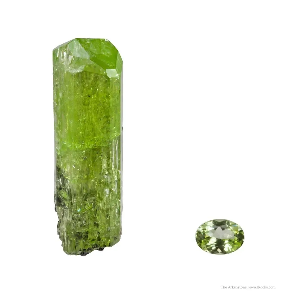 Diopside (Rough & Cut Set) image
