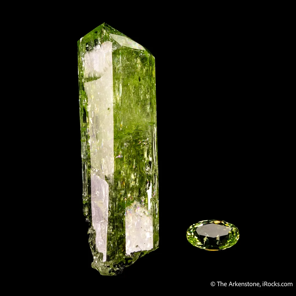 Diopside (Rough & Cut Set) image