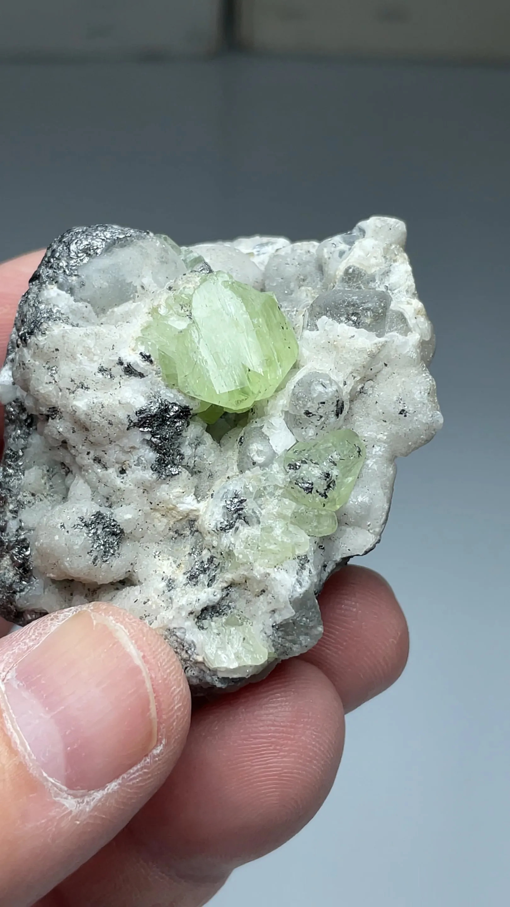 Diopside with Calcite, Graphite - image 2