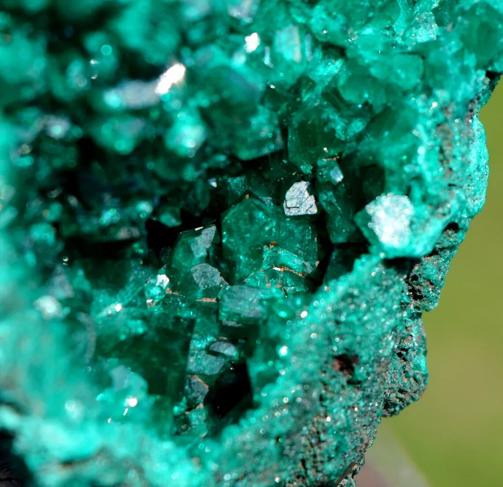 Dioptase 113 grams - Mfouati District, Bouenza Department, Republic of the Congo - image 3