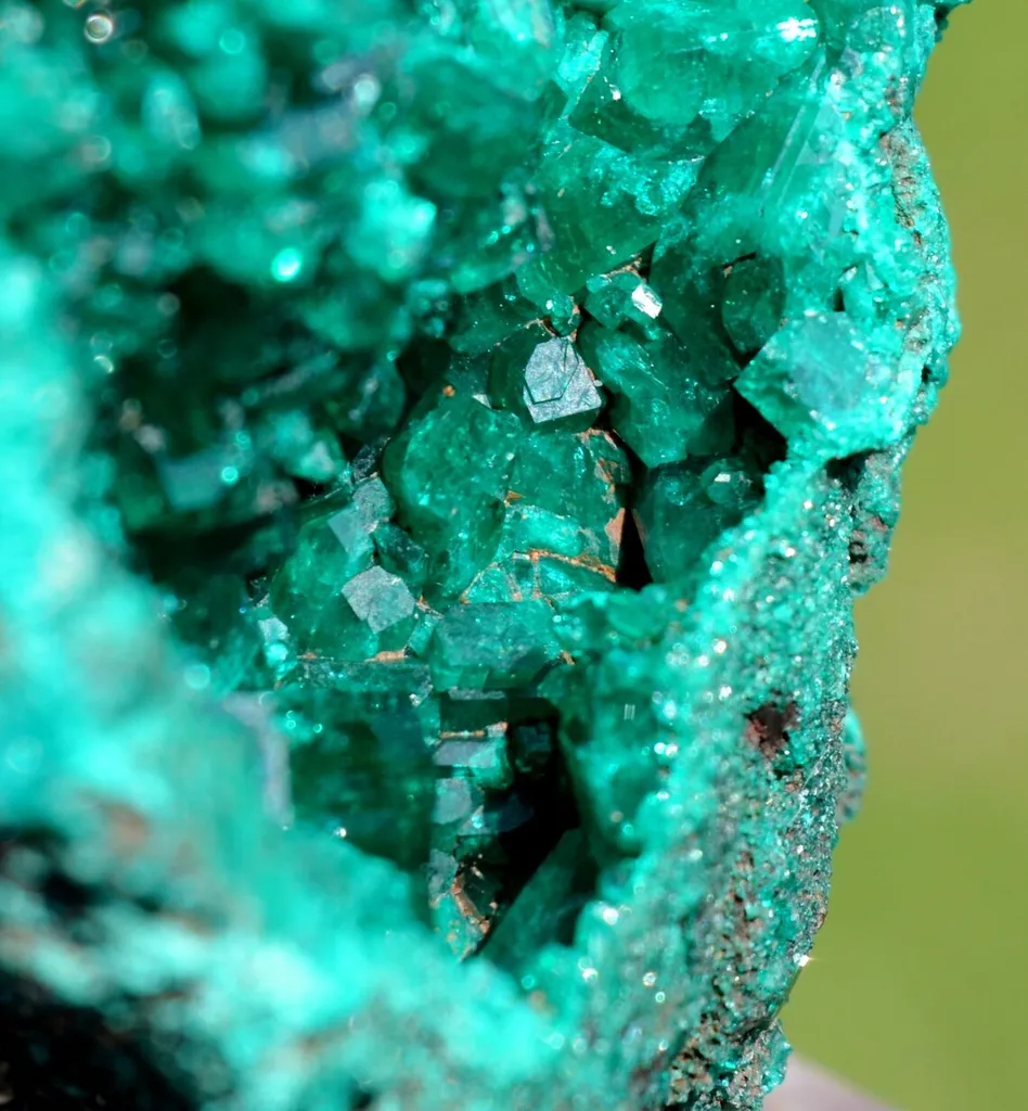 Dioptase 113 grams - Mfouati District, Bouenza Department, Republic of the Congo - image 5