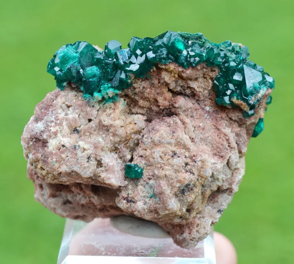 Dioptase 129 grams - Tantara Mine, Shinkolobwe, Kambove Territory, Haut-Katanga, DR Congo image