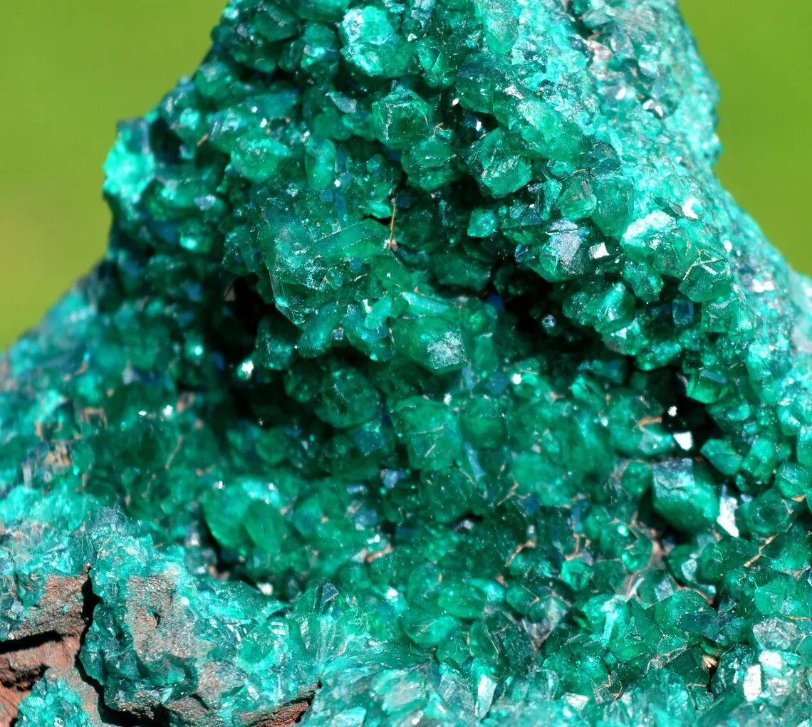 Dioptase 197 grams - Mpita prospect, Kimbedi, Mindouli District, Pool Department, Republic of Congo - image 5