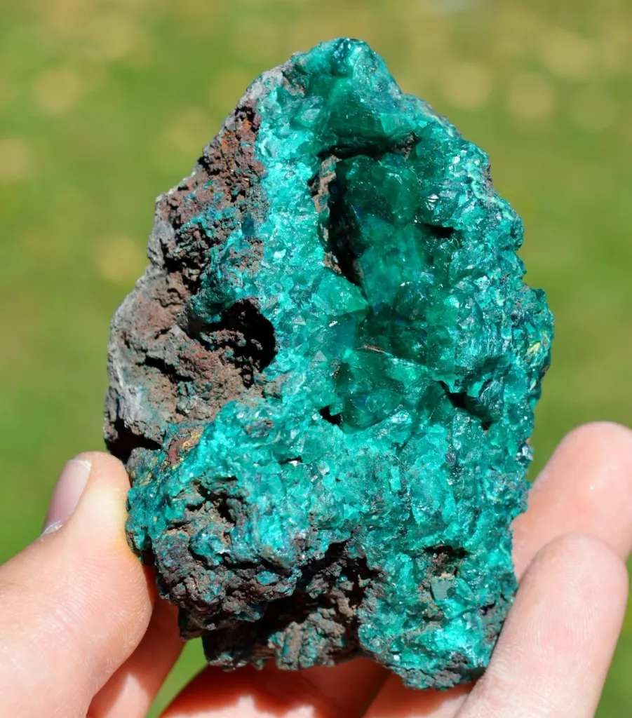 Dioptase 264 grams - Mfouati District, Bouenza Department, Republic of the Congo image