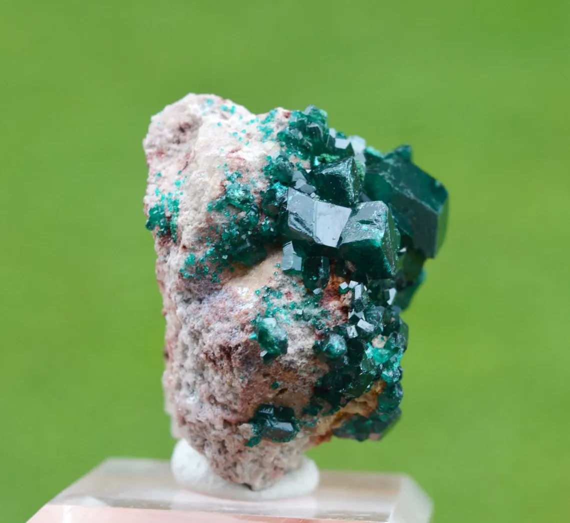 Dioptase 43 grams - Tantara Mine, Shinkolobwe, Kambove Territory, Haut-Katanga, DR Congo - image 4