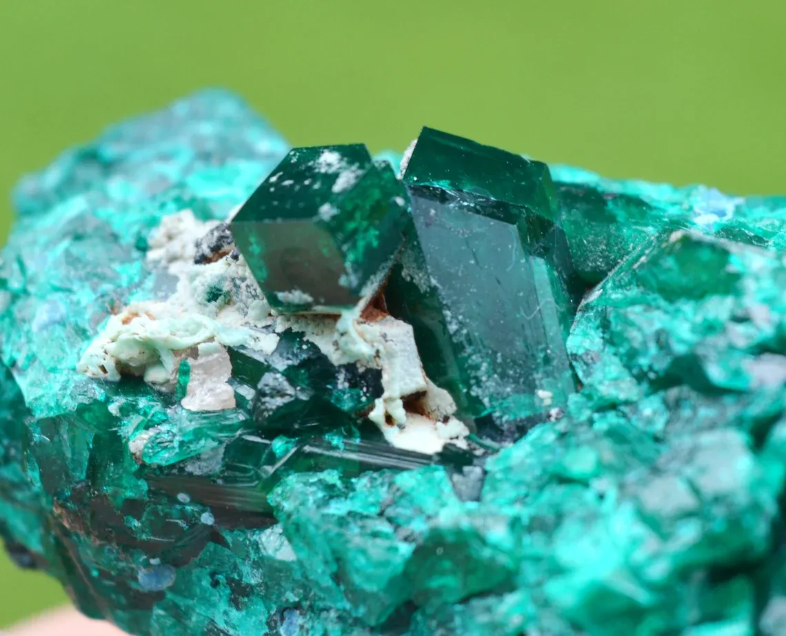 Dioptase 46 grams - Tantara Mine, Shinkolobwe, Kambove Territory, Haut-Katanga, DR Congo - image 4