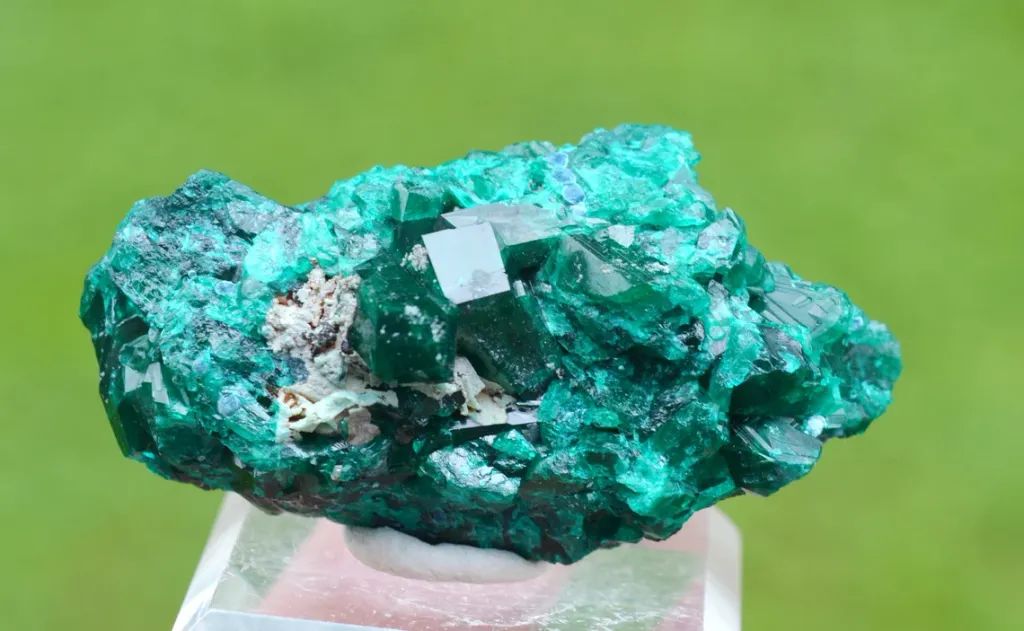 Dioptase 46 grams - Tantara Mine, Shinkolobwe, Kambove Territory, Haut-Katanga, DR Congo image