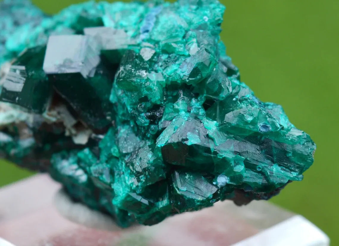 Dioptase 46 grams - Tantara Mine, Shinkolobwe, Kambove Territory, Haut-Katanga, DR Congo - image 5