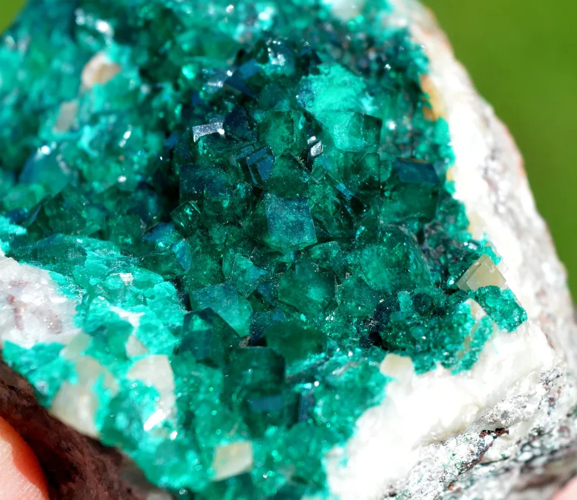 Dioptase 552 grams - Tsumeb Mine, Tsumeb, Oshikoto Region, Namibia - image 5