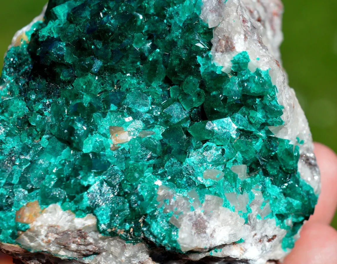 Dioptase 552 grams - Tsumeb Mine, Tsumeb, Oshikoto Region, Namibia - image 3