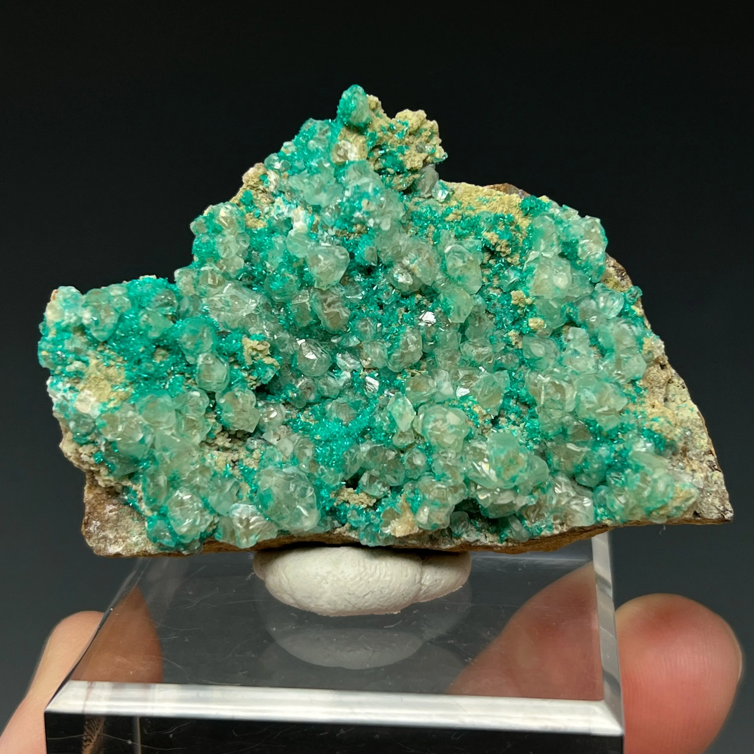 Dioptase and Calcite - image 1